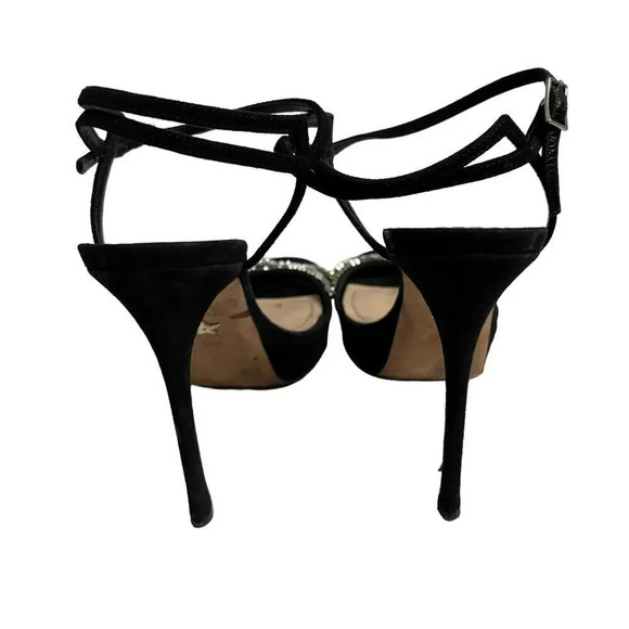 Dior Sunset Suede Heeled Sandal Black Size 8.5 - Picture 4 of 10